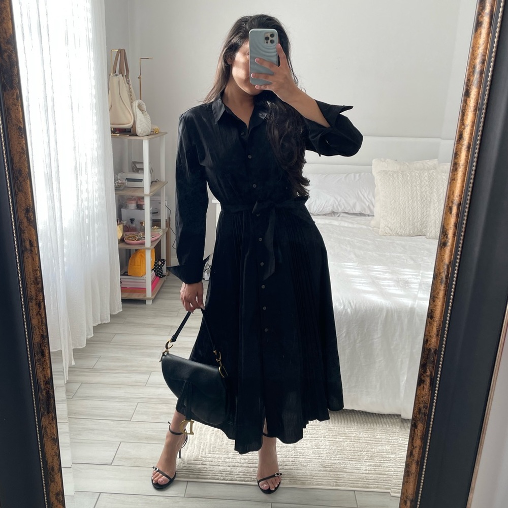 Banana Republic Black Long Sleeve Dress - Picture 4 of 5
